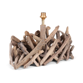 Drijfhouten driftwood lampenvoet 60 x 20 x 30 cm landelijk lamp