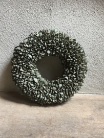 Bakuli wreath krans beukennootjes old green vergrijsd 40 cm grijsgroen beuk landelijk