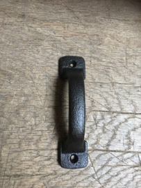 Zware zwarte kwaliteit gietijzeren zwart deurknop 12 cm handgreep greep strak  beugel handvat klink deurklink
