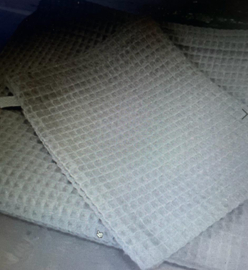 Stoere landelijke grijze gastendoek gastendoekje gastendoekjes theedoek handdoek 30 x 50 cm  grijs antraciet donkergrijs