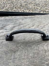 Bruin metalen greep handgreep handvat Greepje groot landelijk stoer industrieel deurgreep