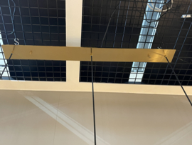 Prachtige grote hanglamp lamp hotel chiq chique bestaande  uit 3 glazen bollen kappen