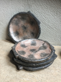 Oud hardstenen bordje schaaltje schaal schoteltje steen landelijk grijs 20 cm