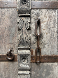 Hele stoere oude unieke houten deur poort luik paneel wandpaneel wanddecoratie landelijk 172 x 90 cm nr 12