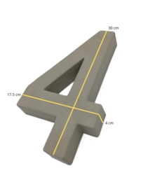 huisnummer beton 30 cm