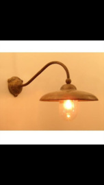 koperen stallamp buitenlamp wandlamp incl stolp grijs loodkleurig loodkleur