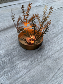 BLOOM theelicht metaal mat goud gold asparagus Kandelaar