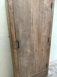 Grote 1 deurs kast met lade truckwood railway houten kast landelijk stoer industrieel SEP oud hout 190 x 80 x 45 cm