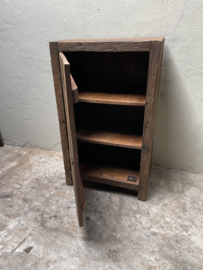 Stoer oud truckwood Railway houten kast kastje 1 deurs landelijk H100x D40 x B60 cm