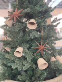 Kerstslinger met belletjes eraan 180 cm broste kerstklok kerstklokjes slinger Brown beige naturel guirlande