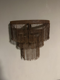 Stoere roest ijzeren wandlamp kettinglamp landelijk stoer industrieel  wandlampje