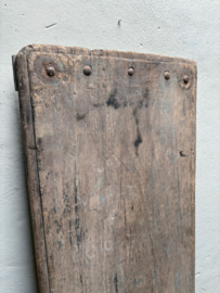Heel gaaf vergrijsd houten werkblad tafelblad workmate 182 x 58 x 4 cm landelijk stoer robuust vintage industrieel