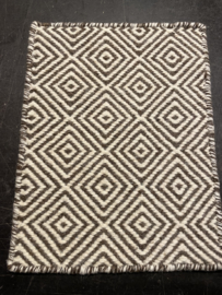 Staal vloerkleed Durrie in wol
