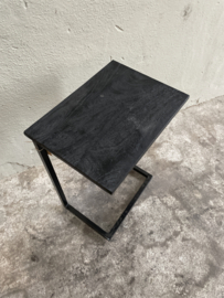Zwart bijzettafeltje leestafeltje voor bij de bank of stoel banktafeltje laptop koffie tafel bed