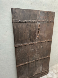 Prachtige grote oude houten deur poort wandpaneel wanddecoratie landelijk stoer 169 x 90 cm