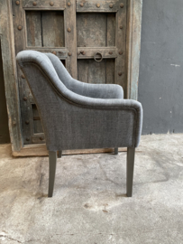 Linnen stoel eetkamerstoel met armleuning  eetkamerstoelen fauteuil stoelen landelijk stoer