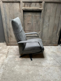 Stoere leren relaxfauteuil relax fauteuil stoel sta-op lounge ligstoel