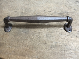 Zware kwaliteit gietijzeren deurknop handgreep greep strak zwart 27 cm beugel handvat klink deurklink