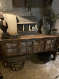 Prachtige oude Sidetable Oosters wandtafel toonbank desk balie landelijk kast wandkast vintage