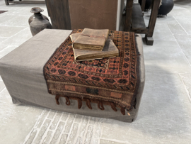 Unieke oude kelim berber kleedje wandkleed kamelenzak bruin beige blauw roze /terra 115 x 62 cm kleed zak tas wanddecoratie bundel buidel HOFFZ landelijk vintage stoer shabby