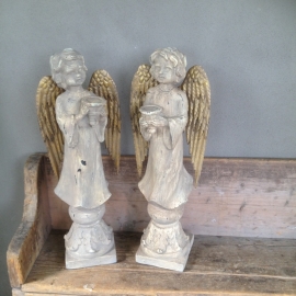 Grote engel (nieuw naar oud model) kandelaar engeltje engeltjes