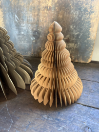 Prachtige papieren paper kerstboom BLOOM. Gold glitter nude H21 x D17 cm