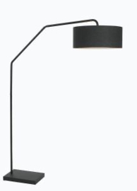 Gave mat zwarte vloerlamp hanglamp op voet Frezoli Tierlantijn Huges XXL