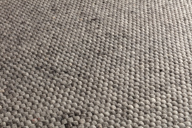 Groot handgewoven 100 % vervilt wol vloerkleed kleed carpet karpet grey 140 x 200 cm