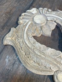 Leuk Hoffz oud vergrijsd houten ornamentje ornament Hoffz