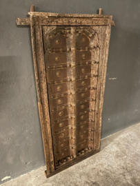 Prachtig oud vergrijsd houten deur paneel luik poort wandpaneel 133 x 59 x 9 cm landelijk stoer industrieel vintage hout oosters