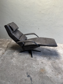 Stoere Afrika leren relaxfauteuil relax fauteuil stoel sta-op lounge ligstoel kleur Moro