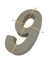 huisnummer beton 30 cm