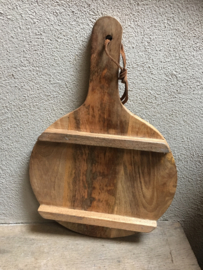 Kleine ronde houten broodplank snijplank kaasplank landelijke stijl rond 30 cm