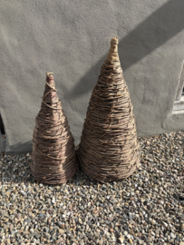 Naturel kerstboom boom boompje  takken wilgen rotan H 65 x D30 cm landelijk