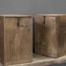 Oud houten kist kistje landelijk stoer robuust 35 x 27 x 43 cm
