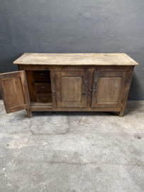 Uniek origineel oud dressoir toonbank uniek item kast sidetable keukeneiland keukenblok landelijk stoer industrieel vintage ladekast ladeblok