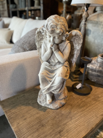PTMD Prachtige grote oud beige engel beeld