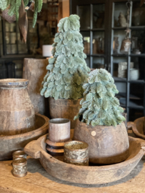 Nobilis boom boompje imitatie kunst kerst kerstboom landelijk stoer grijs vergrijsd groen L