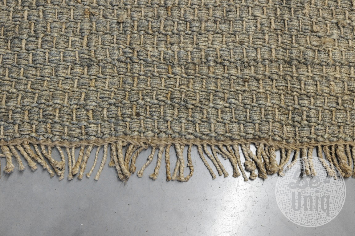 Nieuw grof handgeknoopt kleed tapijt vloerkleed 210 x 140 cm grey / naturel