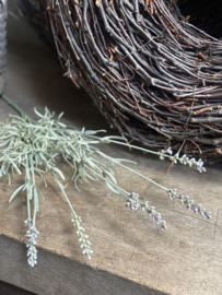 Imitatie lavendel lavender tak spray 66 cm decoratie tak groen