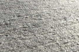 Vlakgeweven hennep middle grey