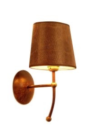 Wandlamp Frezoli Tierlantijn Rossi wandlampje landelijk bruin roestbruin