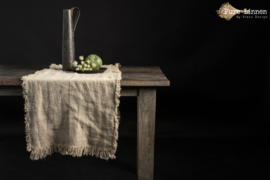 Tafelloper/Tafelrunner 100% linnen Recht "Naomi" Naturel 50x 170 cm
