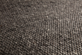 Groot vlakgewoven 100 % vervilt wol vloerkleed kleed carpet karpet charcoal 250 x 350 cm