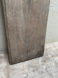 Heel gaaf vergrijsd houten werkblad tafelblad workmate 182 x 58 x 4 cm landelijk stoer robuust vintage industrieel