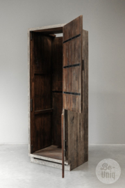 K010 Hoge 2-deurs kast t.b.v.koelvriescombinatie en/of koelkast H195 x 68 x 60 cm / outdoor keukenelement buitenkeuken SEP