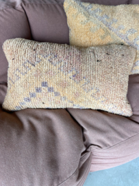 HOFFZ berber vintage kussenhoes kussen kussentje 60 x 30 cm Ibiza hippie roze rose zalm oranje
