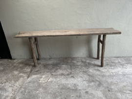 Landelijke oud doorleefd houten sidetable wandtafel sideboard stoer doorleefd 239 cm