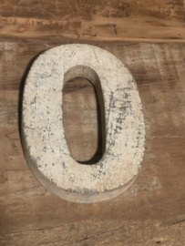 Sloophouten Houten letter 0 nummer letters hout landelijk stoer vintage kleur naturel industrieel