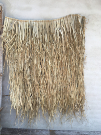 Palm leaf mat 80 x 65 cm natural naturel landelijk wandkleed wandpaneel wanddecoratie bamboe vliegengordijn hor schaduwdoek klamboe takken sober stoer vintage wanddecoratie schaduwdoek wanddoek